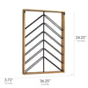 Wood and Metal Wall Mounted Wine Rack (36.25” x 24.25”)